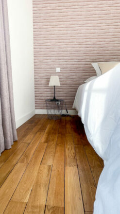 DECO CHAMBRE PARENTALE AVEC PAPIER PEINT ET PEINTURE - EFFETS DE MATIERES CHOLET 49